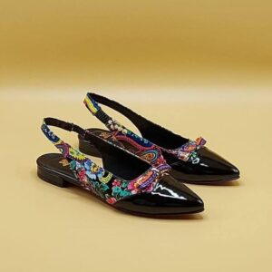 Paisley Charm Slingback Flats