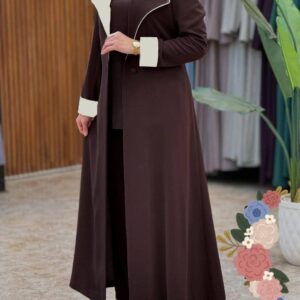 Elegance Contrast-Trim Longline Set