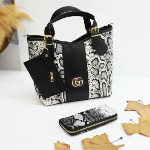 Savage Luxe Python Print Bag Set