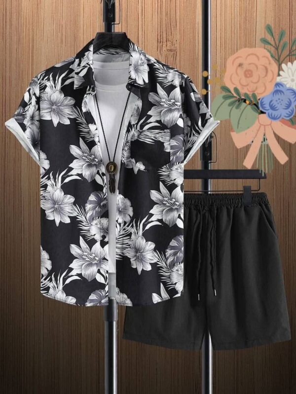 Men's Tropical Matching Shirt & Shorts Set